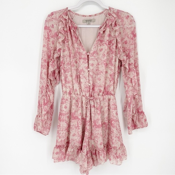 All Saints Flora Rosa Playsuit - Picture 3 of 9